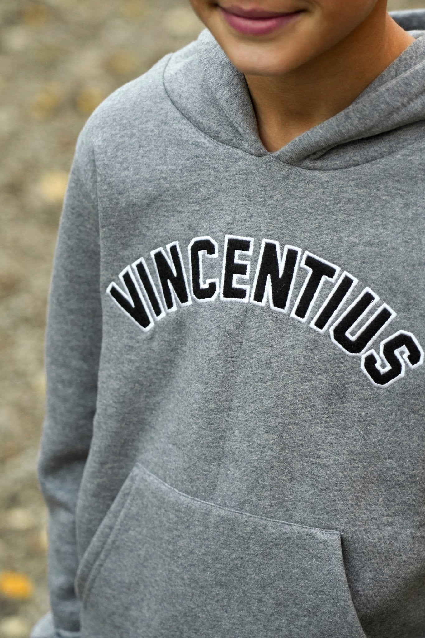 Boys Applique Tracksuit - Grey Marl - Vincentius