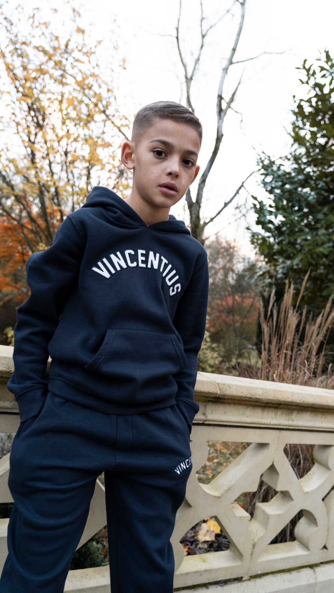 Boy's Applique Tracksuit - Navy - Vincentius
