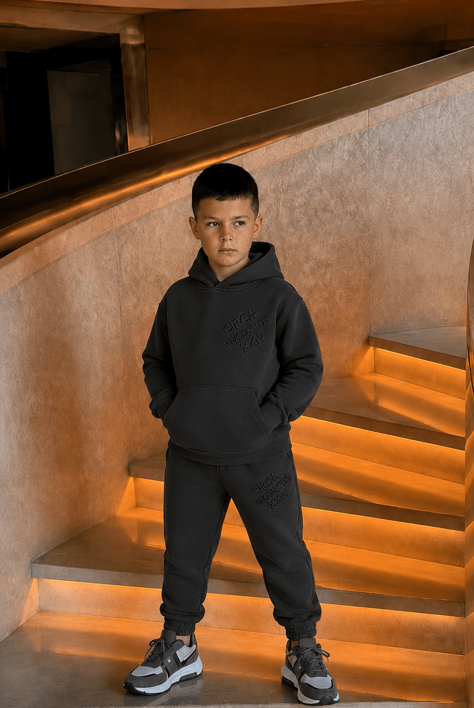 Boy's Circa XX1V Tracksuit - Charcoal - Vincentius