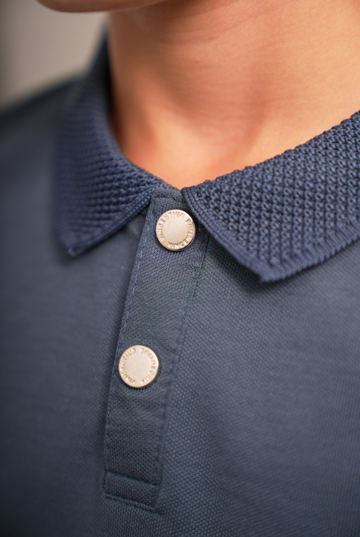 Boys Luxury Pique Logo Polo - Air Force - Vincentius