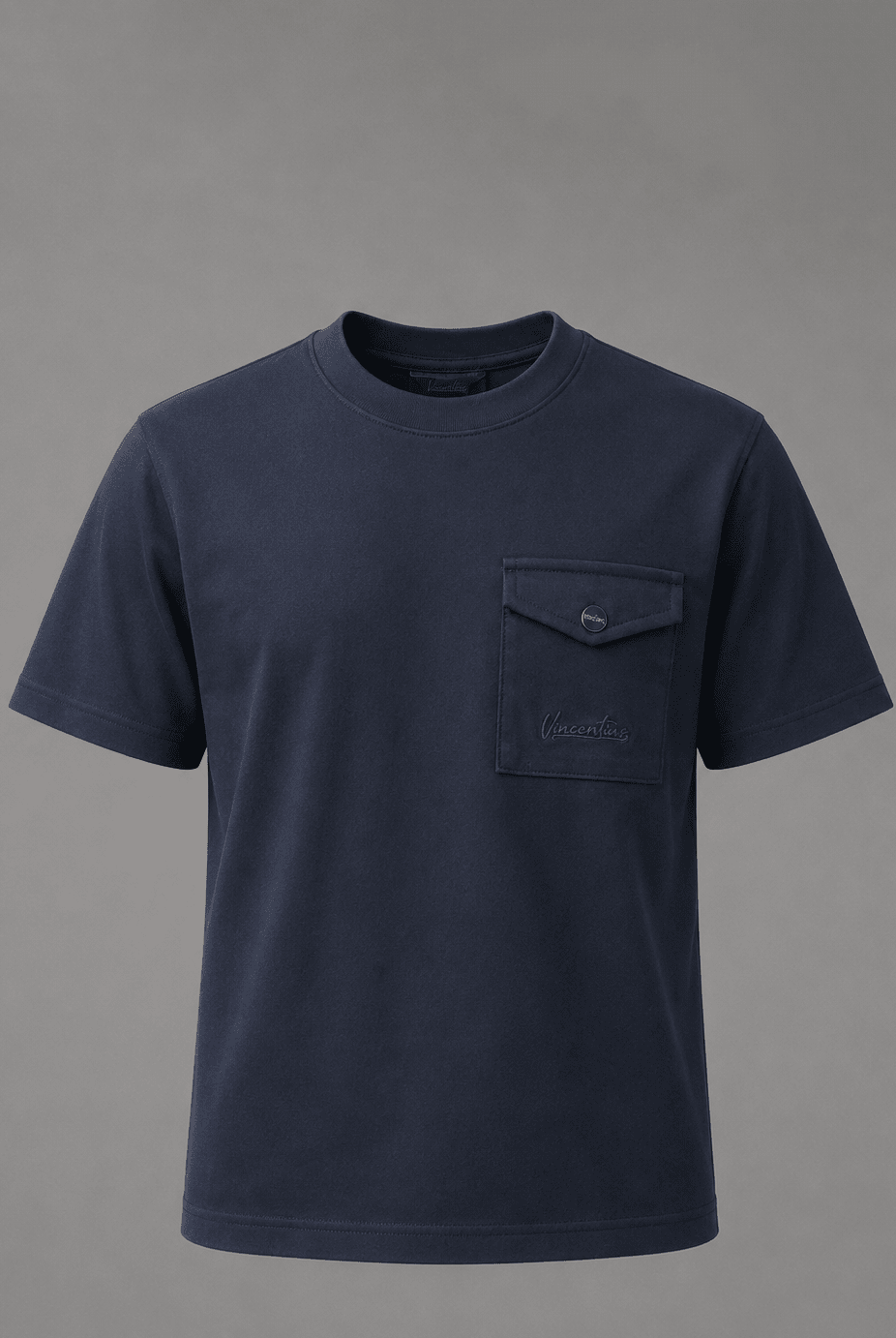 Boy's Luxury Pocket Logo T-Shirt - Navy - Vincentius