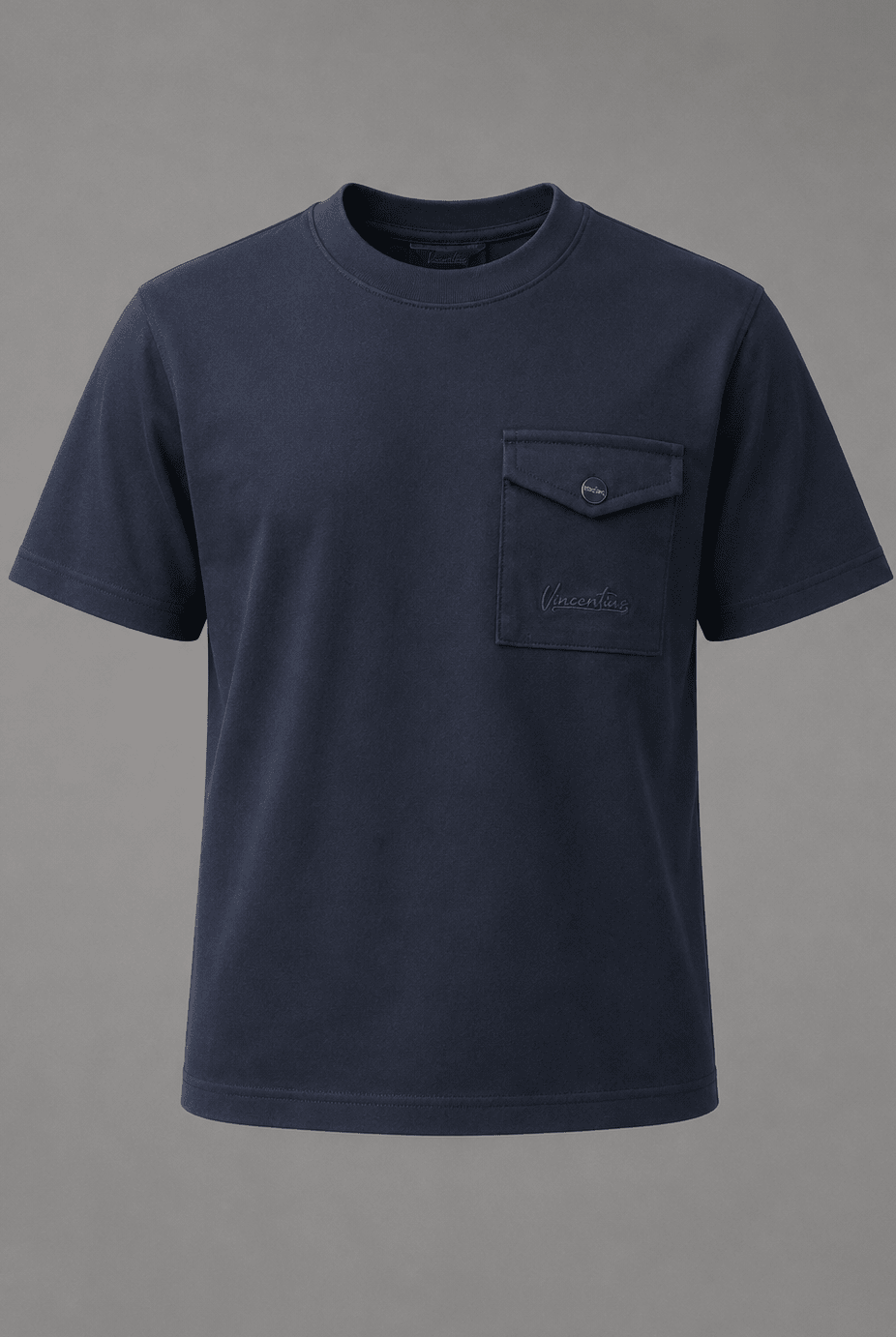 Boy's Luxury Pocket Logo T-Shirt - Navy - Vincentius