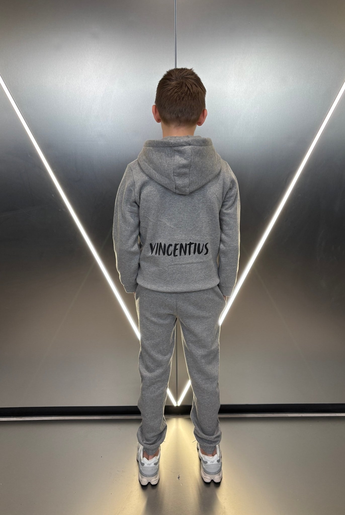 Boy's Paintbrush Tracksuit - Grey - Vincentius
