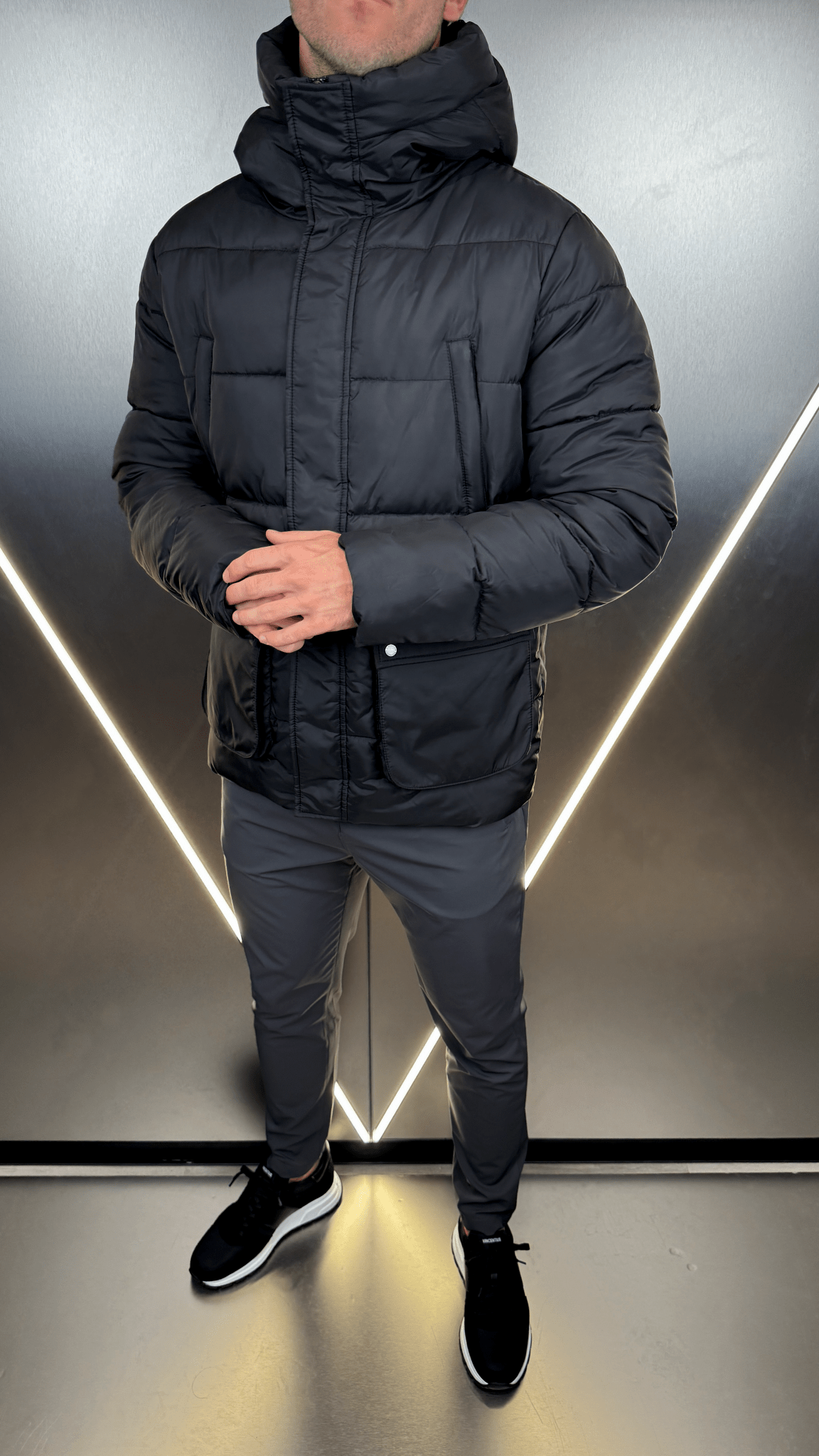 Boy's Premium Short Puffer - Black - Vincentius