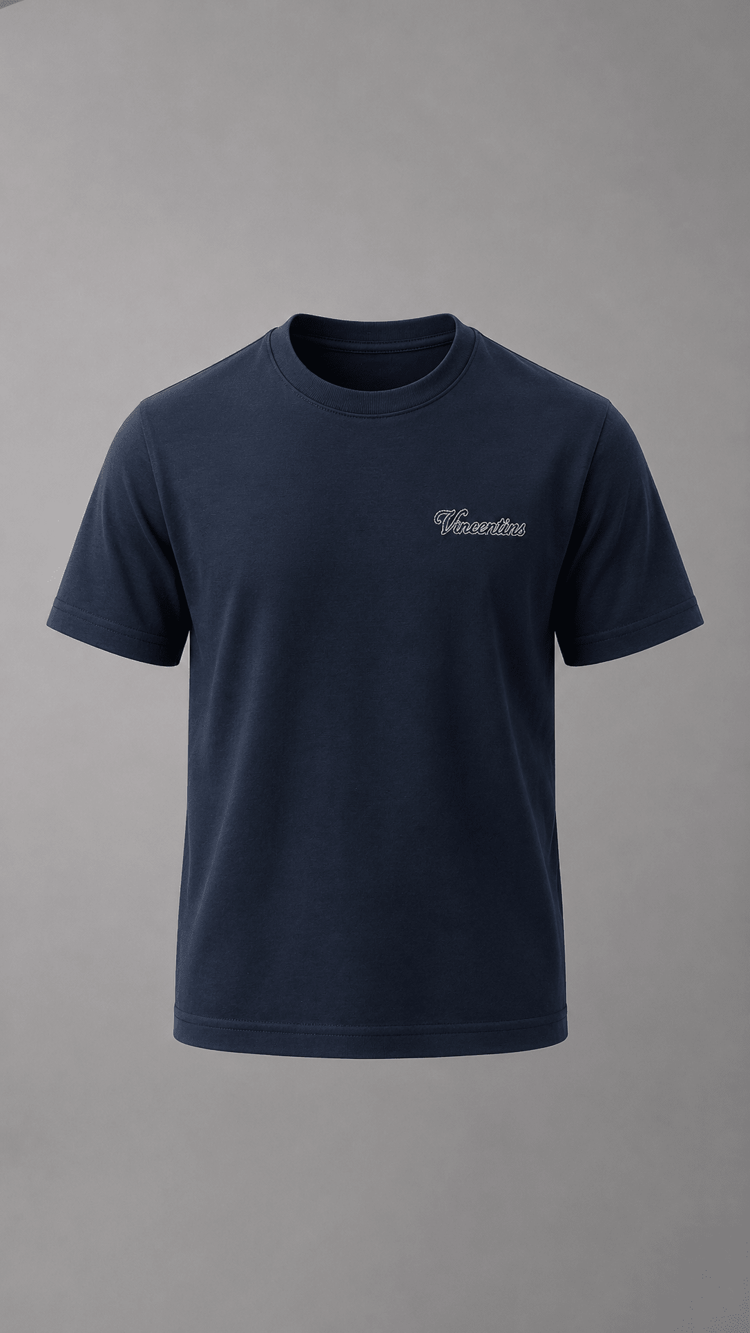 Boys Script T-Shirt - Navy - Vincentius