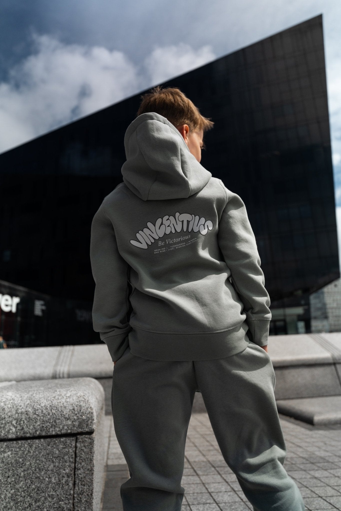 Boy's Subway Graffiti Tracksuit - Sage - Vincentius