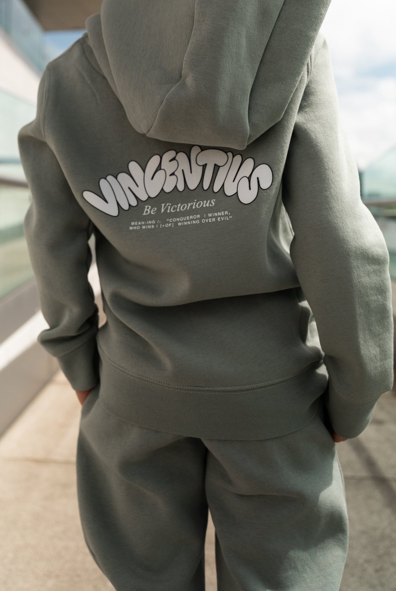 Boy's Subway Graffiti Tracksuit - Sage - Vincentius