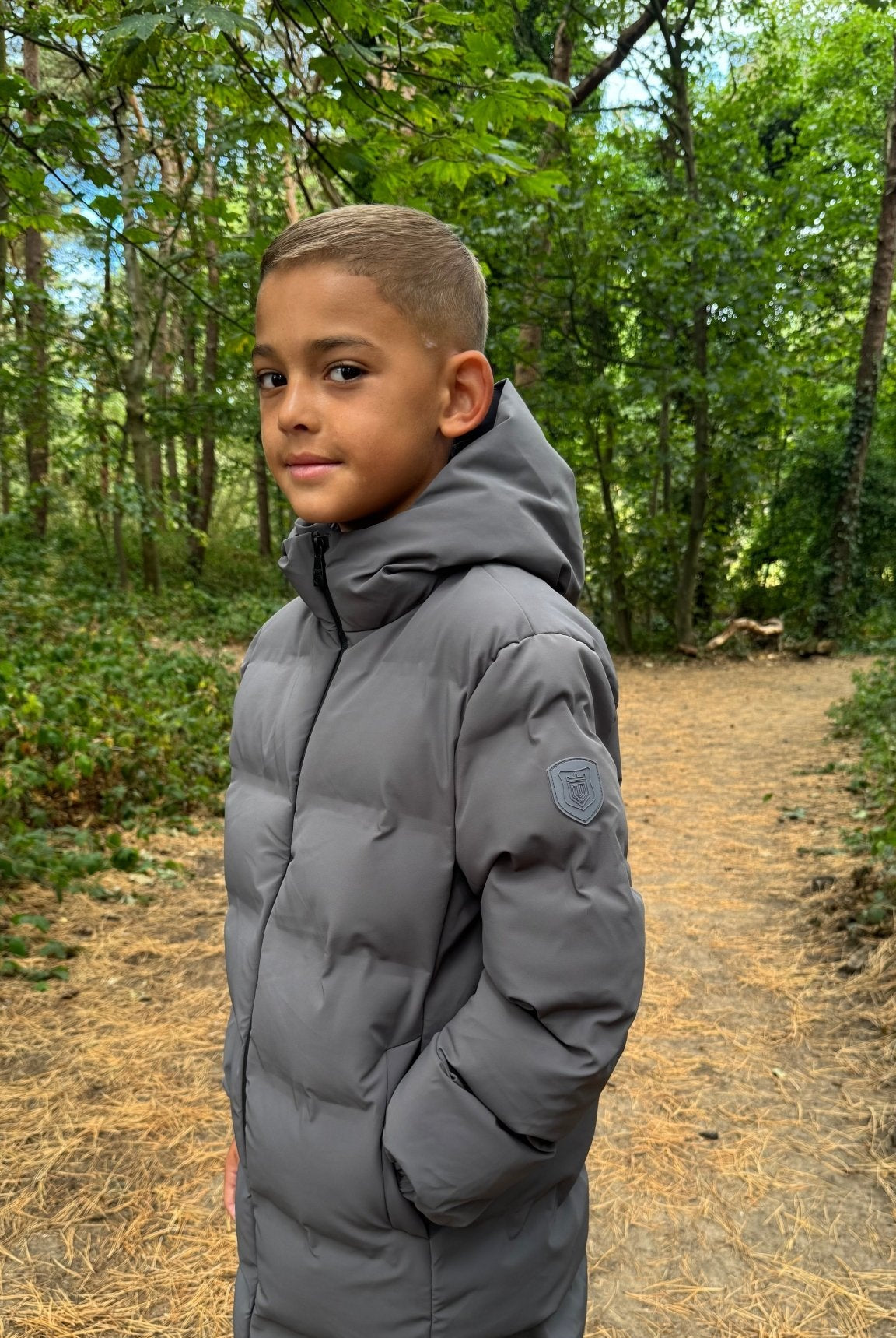 Boy's Technical Parka - Charcoal - Vincentius