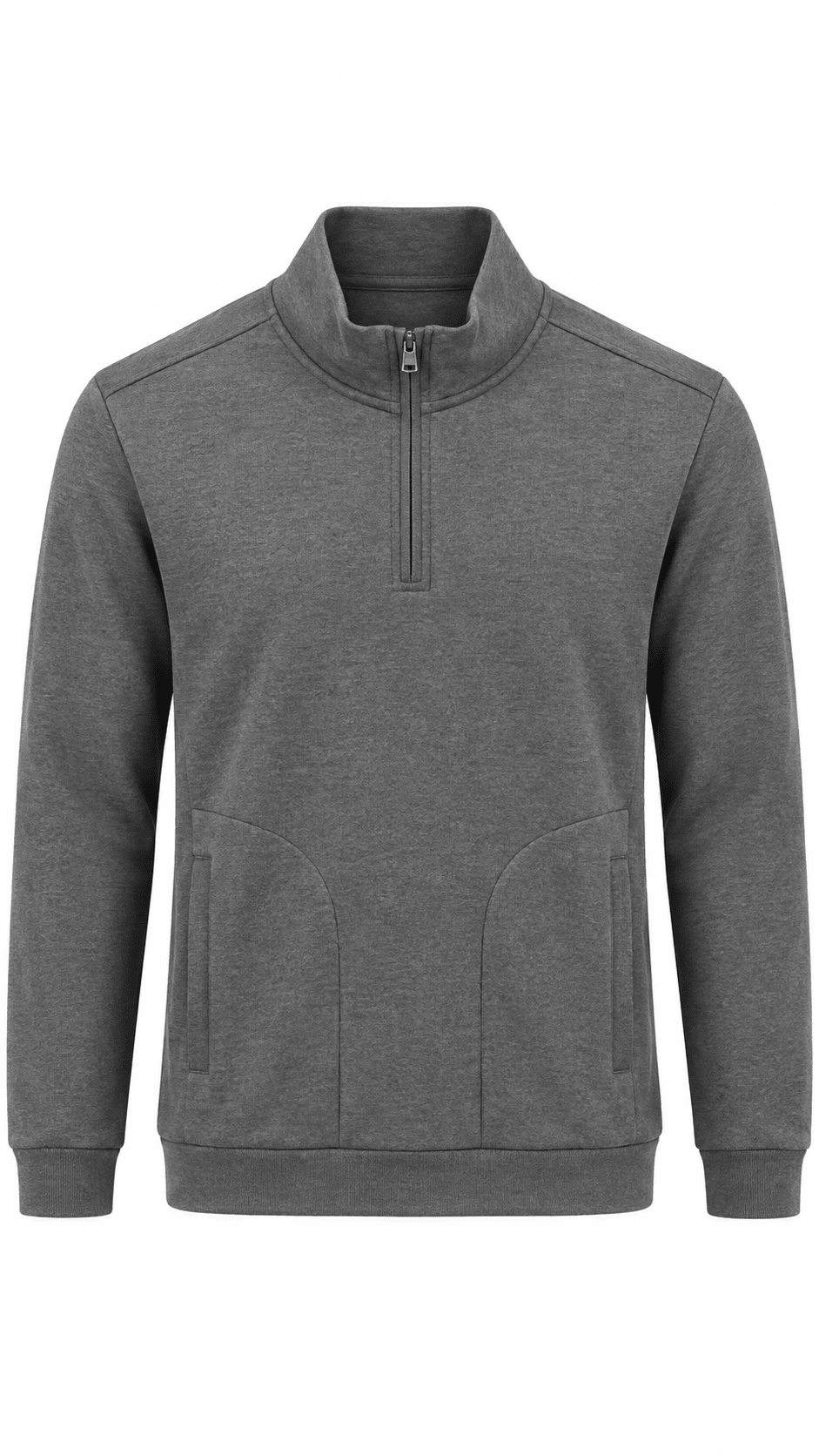 Commuter 1/4 Zip Jumper - Grey Marl - Vincentius