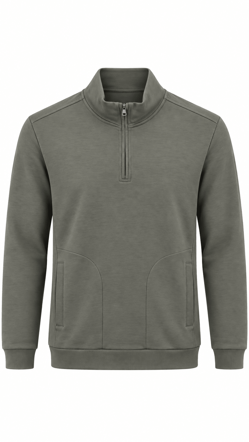 Commuter 1/4 Zip Jumper - Slate Green - Vincentius