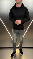 Double Embroidery Luxe Hoodie - Black - Vincentius