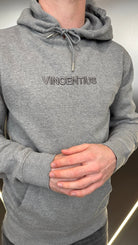 Double Embroidery Luxe Hoodie - Grey Marl - Vincentius