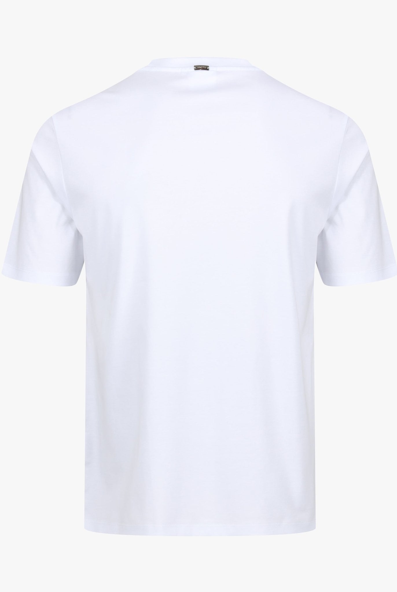 Luxury Mercerised Pocket Logo T-Shirt - White - Vincentius