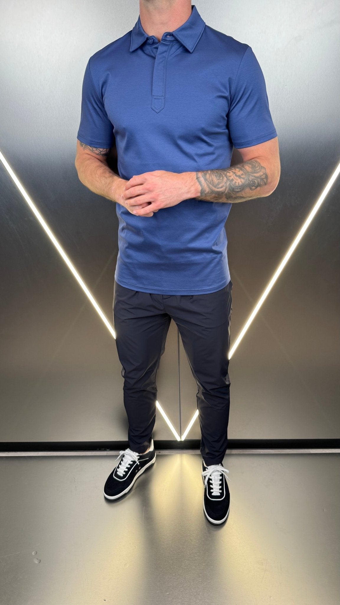 Luxury Mercerised Sapphire Polo T Shirt - Vincentius