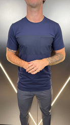 Luxury Vertex Panel T-Shirt - Navy - Vincentius
