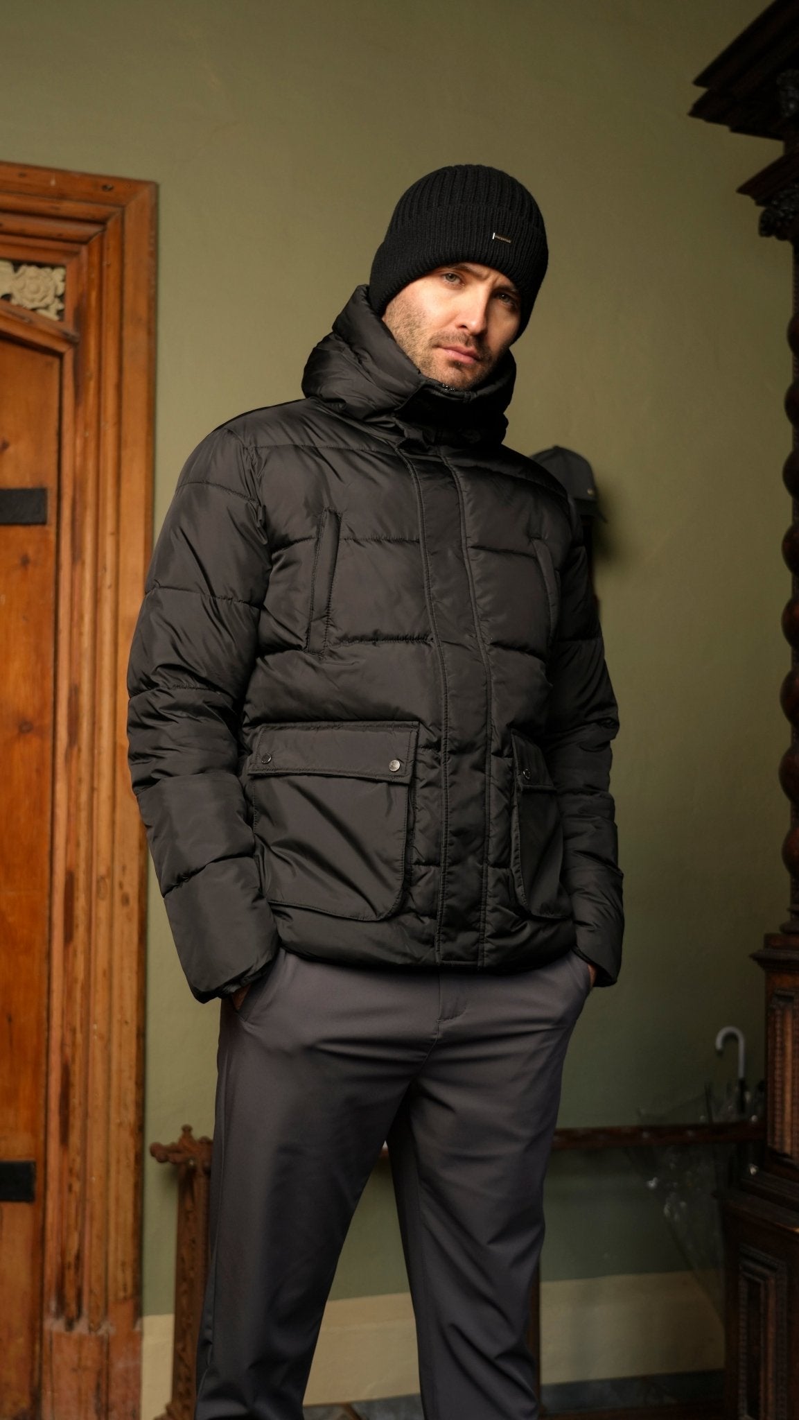 Premium Short Puffer - Black - Vincentius