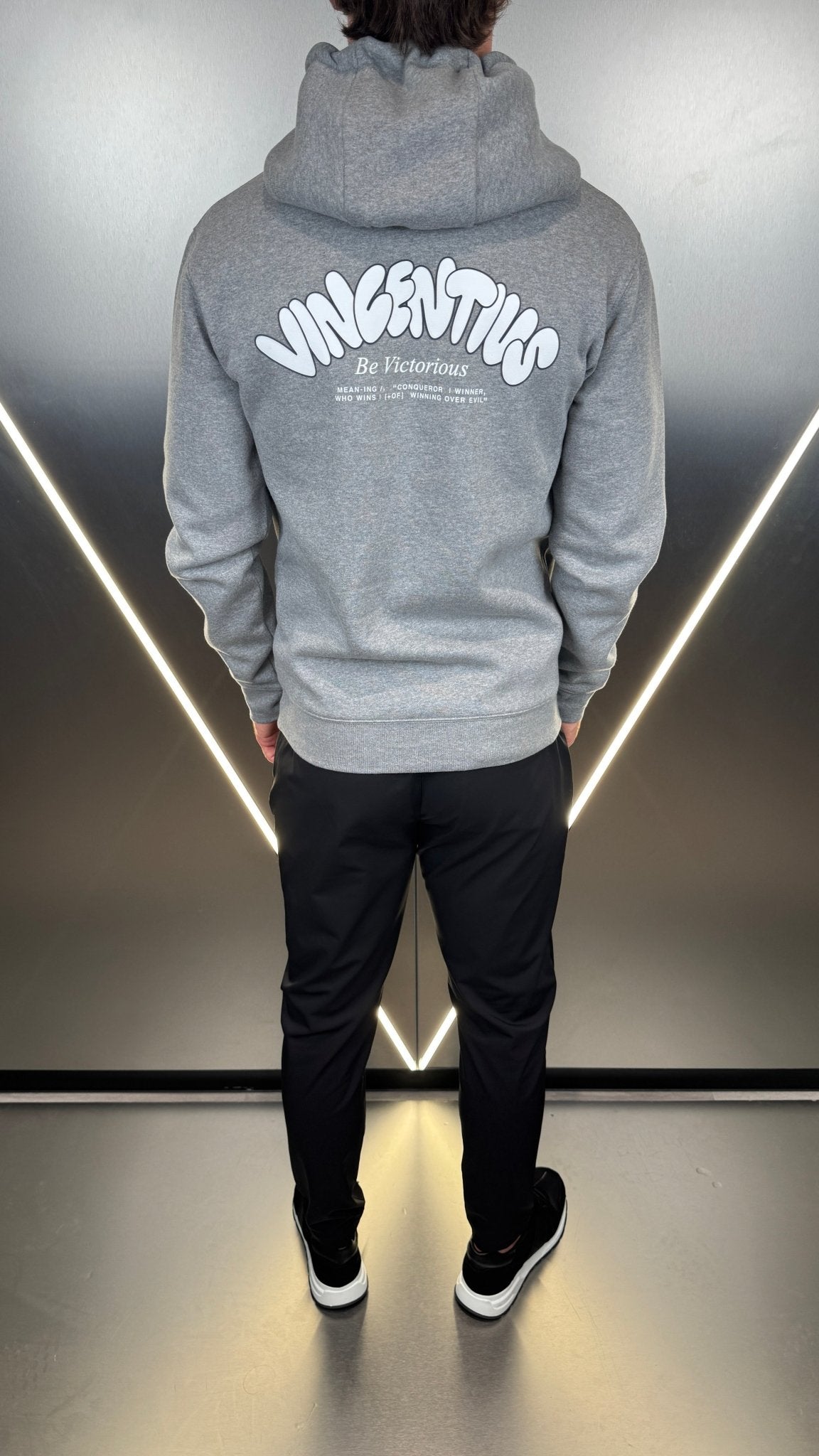 Subway Graffiti Hoodie - Grey Marl - Vincentius
