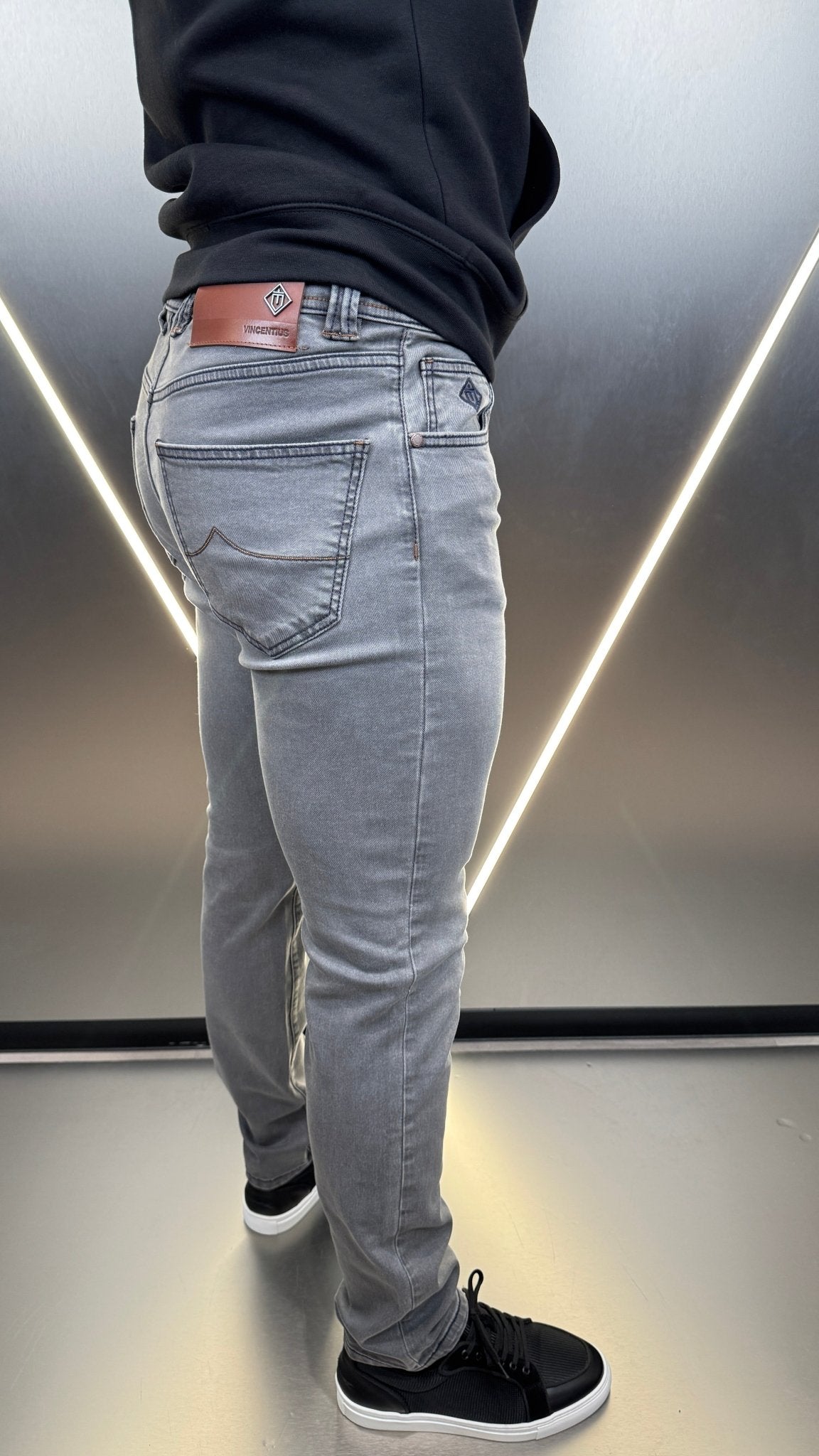 Super Luxury Edition Denim Jeans - Grey - Vincentius