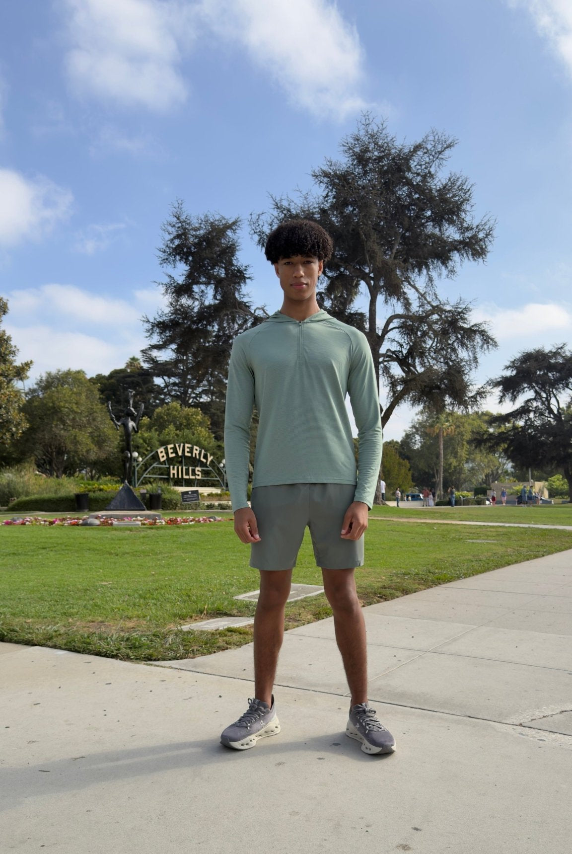 Transitional Performance 1/4 Zip Hoodie - Mint - Vincentius