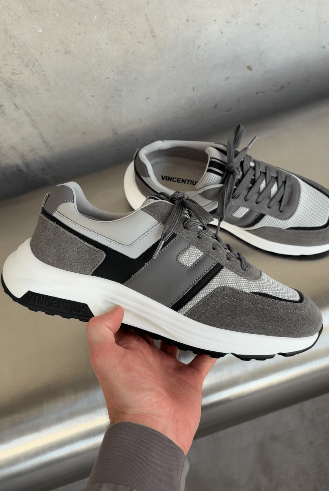 V001 Runner - Grey/Black (please note dispatch date is week commencing 23rd March) - Vincentius