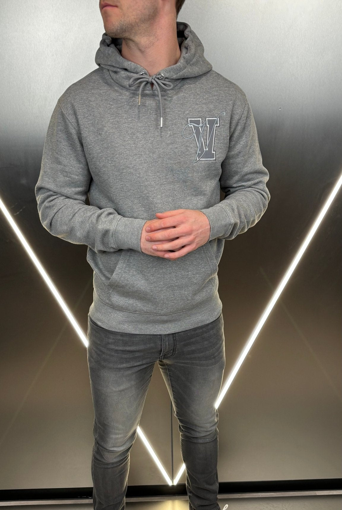 Varsity V2 Luxe Hoodie - Grey Marl - Vincentius