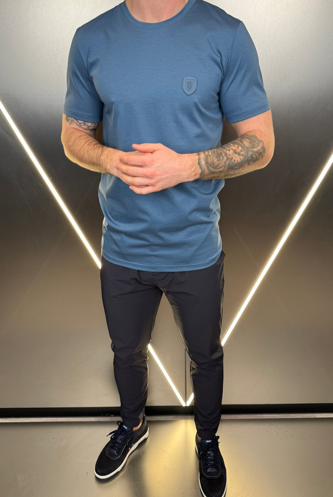 Vincentius Badge T-Shirt - Airforce - Vincentius