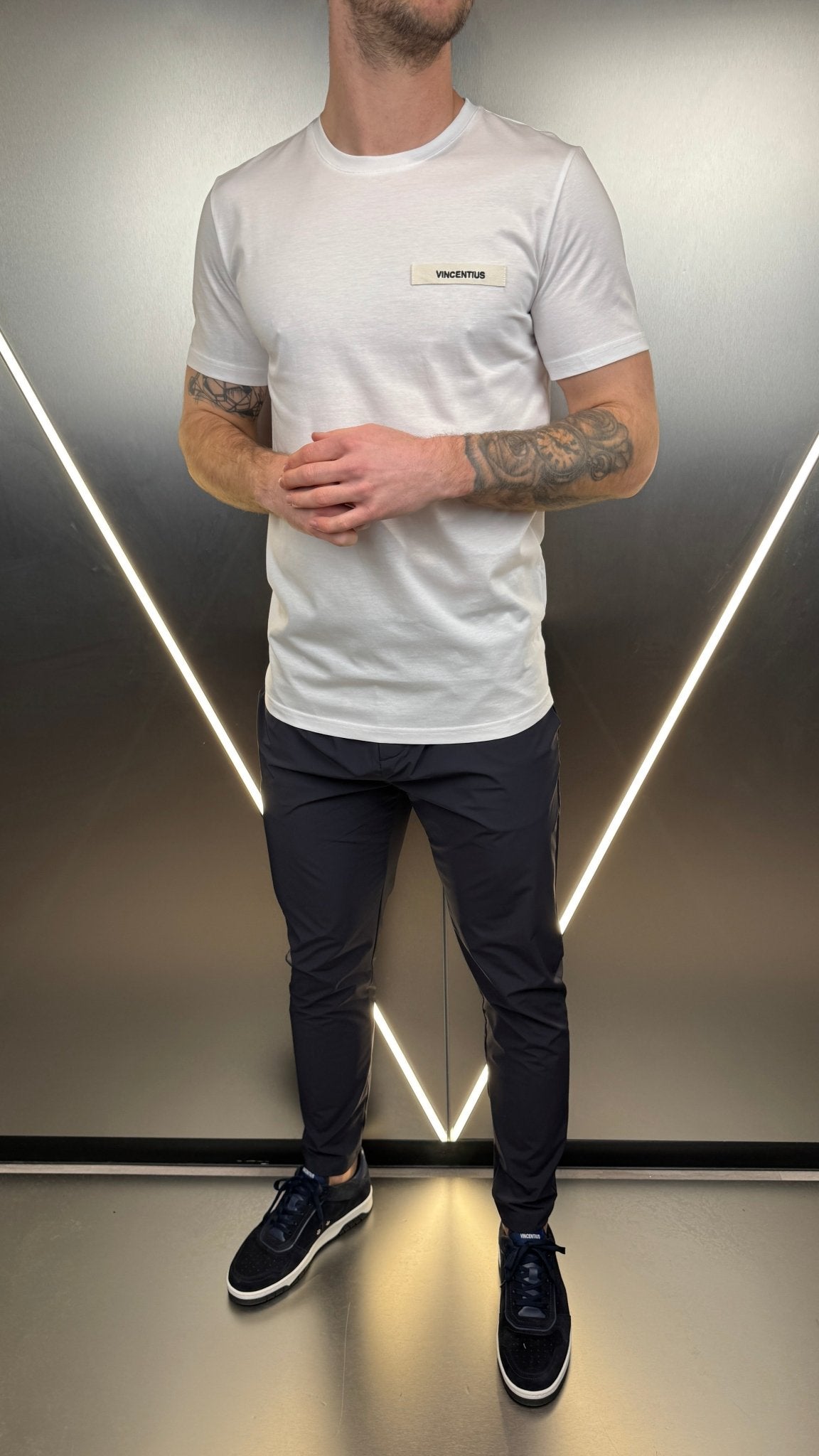 Vincentius Grain Patch T-Shirt - White - Vincentius