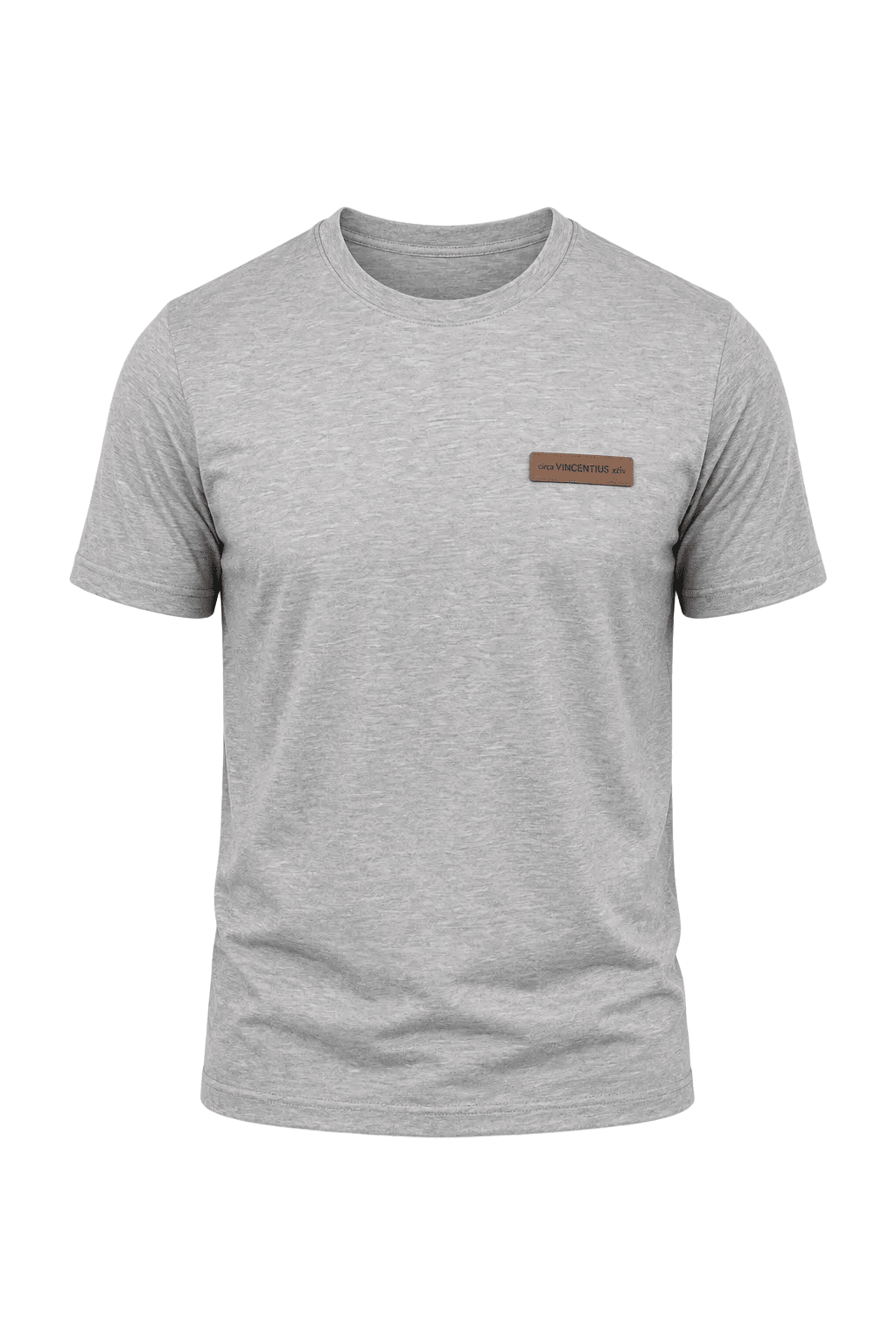 Vincentius Leather logo T-Shirt - Grey - Vincentius