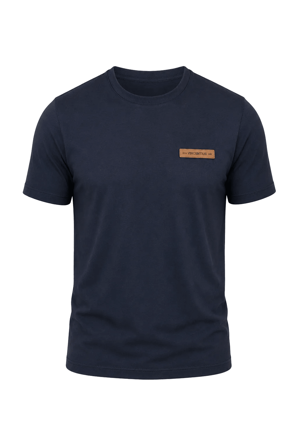Vincentius Leather logo T-Shirt - Navy - Vincentius