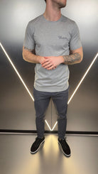 Vincentius Script Logo T-Shirt - Grey - Vincentius