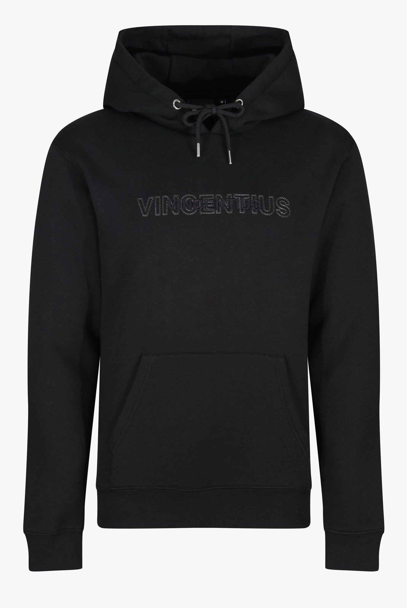 Double Embroidery Luxe Hoodie - Black - Vincentius