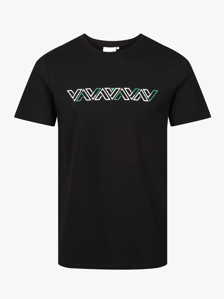Luxe V Line T-Shirt - Black & Green - Vincentius