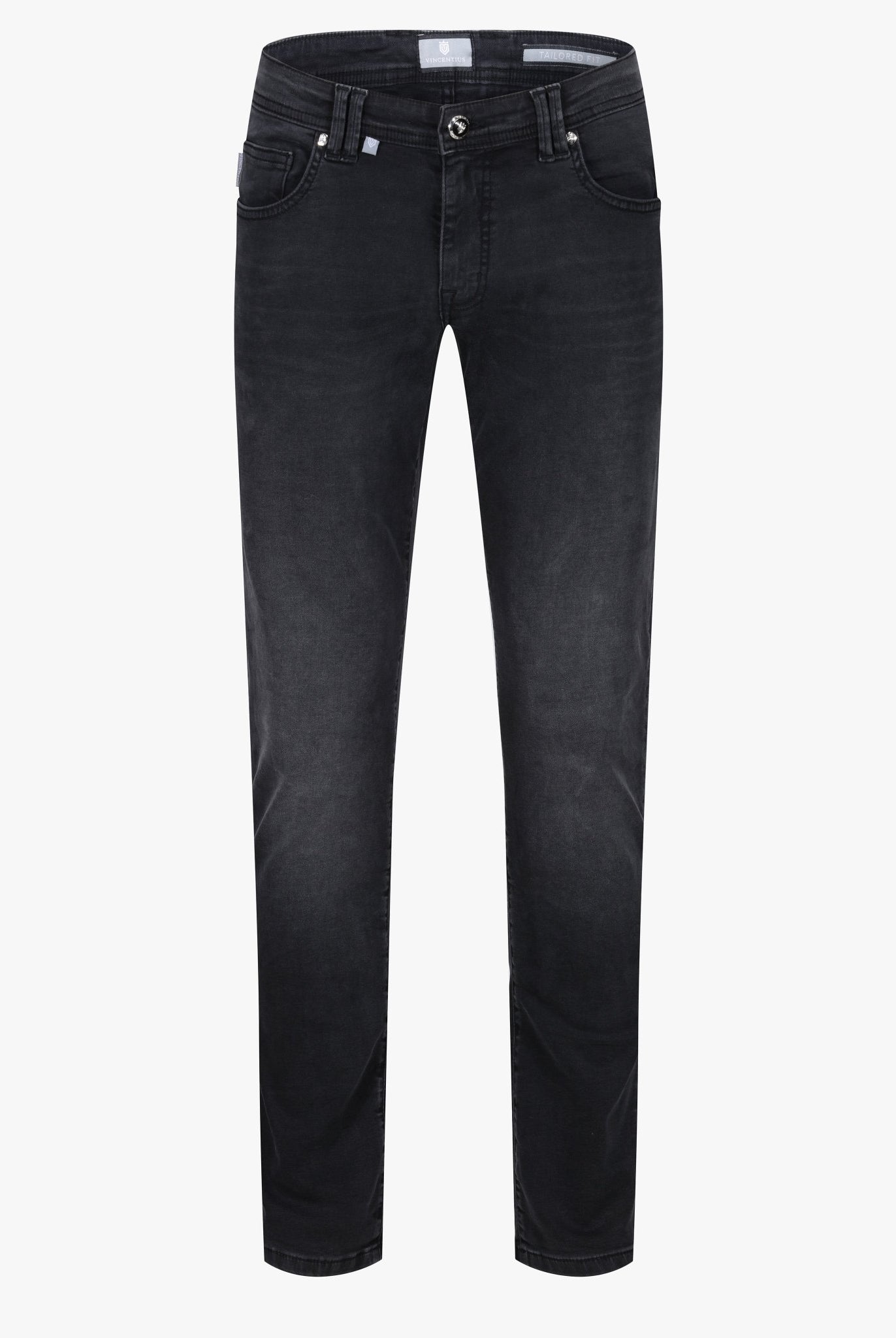Luxury Edition Tailored Fit Jeans - Dark Grey/Black Patch - Vincentius