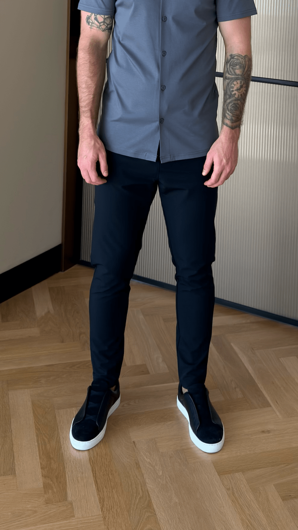5 Pocket Commuter Trouser - Navy - Vincentius