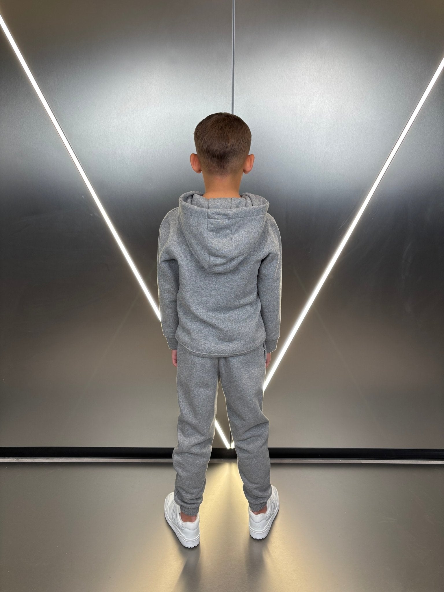 Boy's Applique Tracksuit - Grey Marl - Vincentius