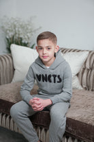 Boy's Bubble Embroidery Tracksuit - Grey Marl - Vincentius