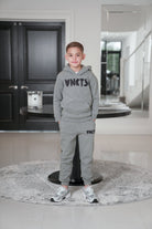 Boy's Bubble Embroidery Tracksuit - Grey Marl - Vincentius