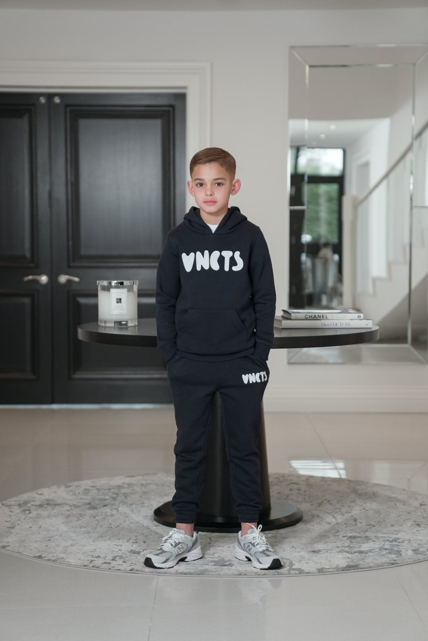 Boy's Bubble Embroidery Tracksuit - Navy - Vincentius