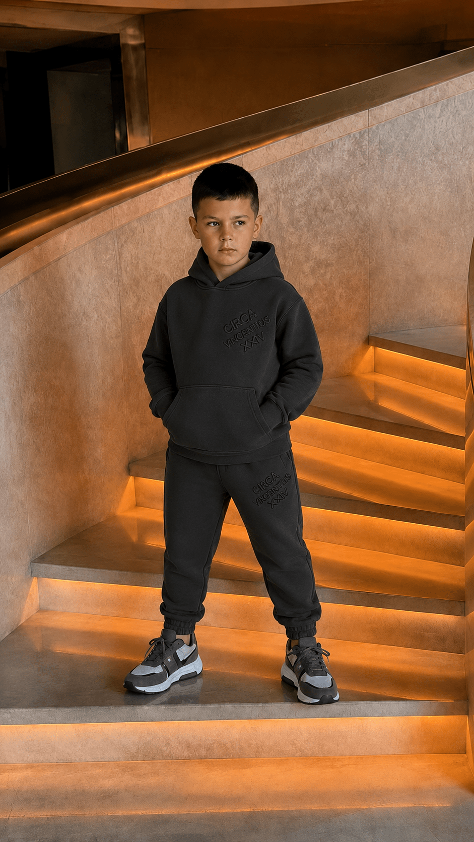 Boy's Circa XX1V Tracksuit - Charcoal - Vincentius