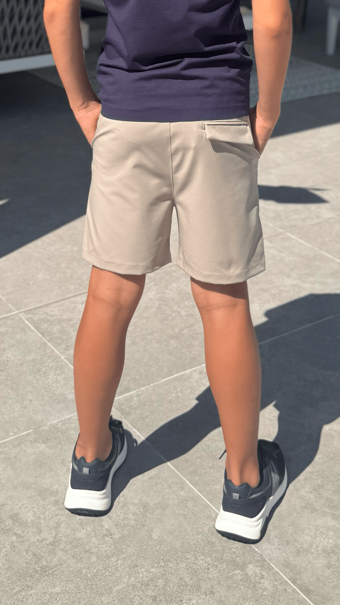 Boy's Commuter Shorts - Beige - Vincentius