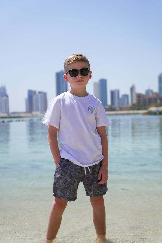 Boy's Luxe Resort Spoke V2 T - Shirt - White - Vincentius