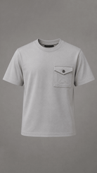 Boy's Luxury Pocket Logo T-Shirt - Ice Grey - Vincentius
