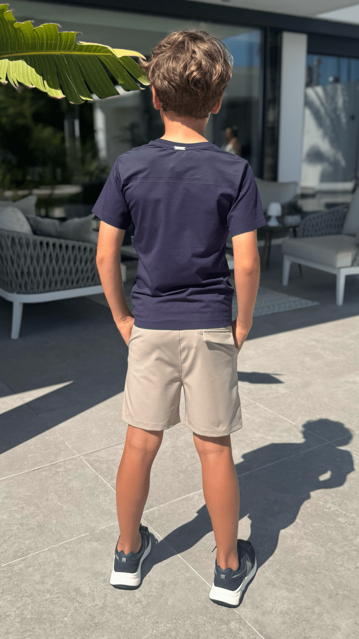 Boy's Luxury Vertex T-Shirt - Navy - Vincentius