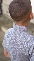 Boys Navy Space Dye Polo V2 - Vincentius