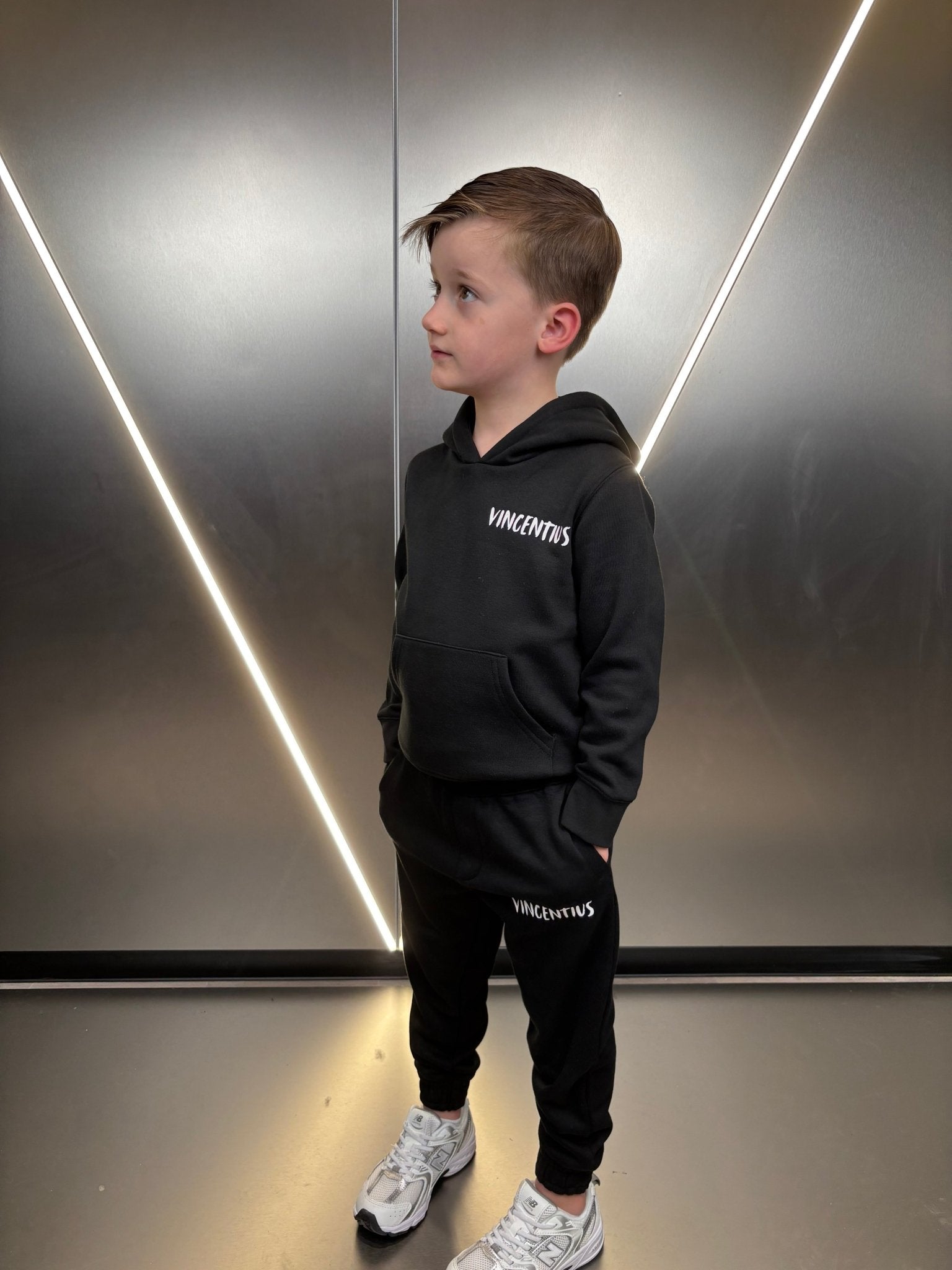 Boy's Paintbrush Tracksuit - Black - Vincentius