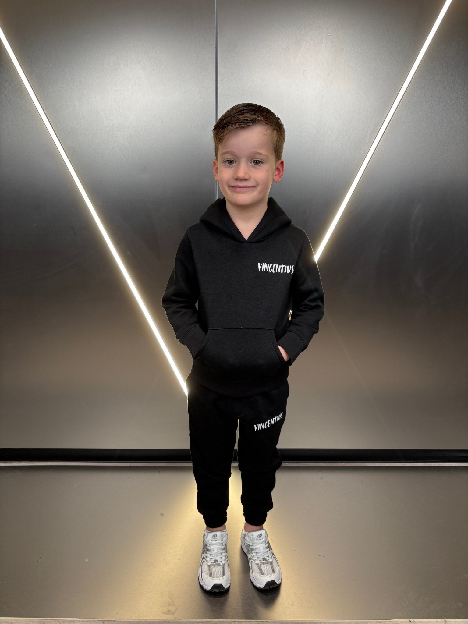 Boy's Paintbrush Tracksuit - Black - Vincentius