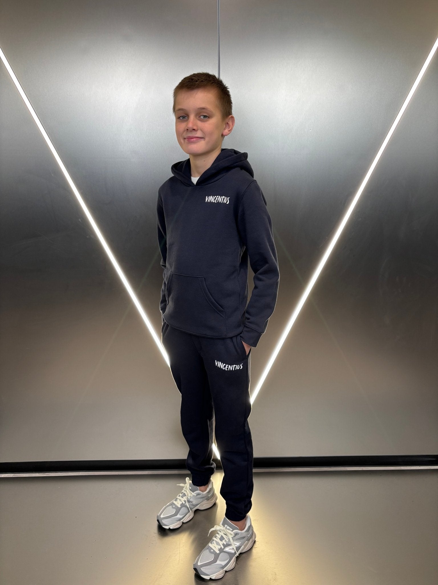 Boy's Paintbrush Tracksuit - Navy - Vincentius