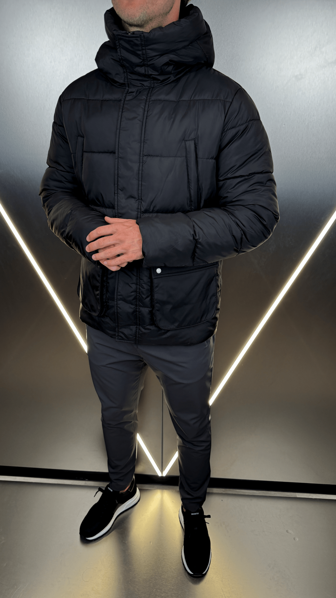 Boy's Premium Short Puffer - Black - Vincentius