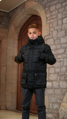 Boy's Premium Short Puffer - Black - Vincentius