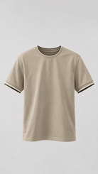 Boy's Striped Cuff T-Shirt - Sand - Vincentius